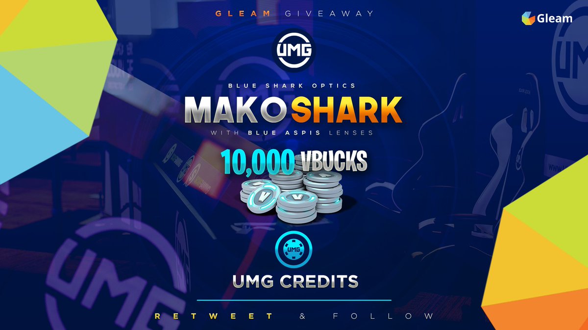 UMGGaming's tweet image. We're celebrating the $20,000 Friday #Fortnite with @BlueSharkOptics by giving away 10,000 V-Bucks, a pair of MAKO Shark Gaming Glasses and more! 

Enter here: gleam.io/a3btA/mako-sha…