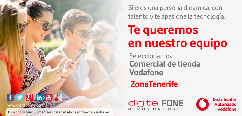 canarias_digi's tweet photo. Si eres una persona dinámica, con talento y te apasiona la tecnología, 😊👉 te queremos en nuestro equipo #DigitalFoneComunicaciones. Comprueba nuestras ofertas en vigor, https://t.co/GkmRN9hpST #EmpleoTenerife #TenerifeEmpleo #digitalfone #vodafonecanarias https://t.co/N5AkXVtaeV