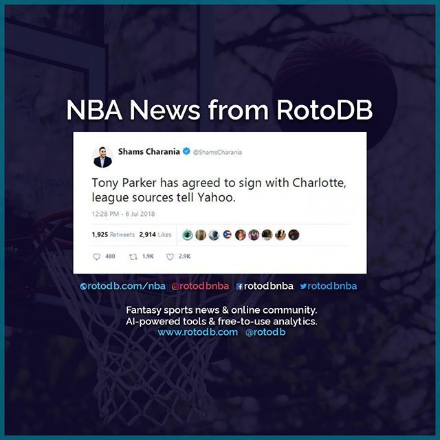 rotodbnba's tweet photo. https://t.co/AEew2UHDGR Tony Parker (Charlotte Hornets) news from Shams Charania #Sports #Fantasy #FantasySports #NBA #NationalBasketballAssociation #Basketball #FantasyBasketball #Hoops #Hoop #BuzzCity #Charlotte #CharlotteHornets #Hornets @hornets https://t.co/qyy3slgzXl