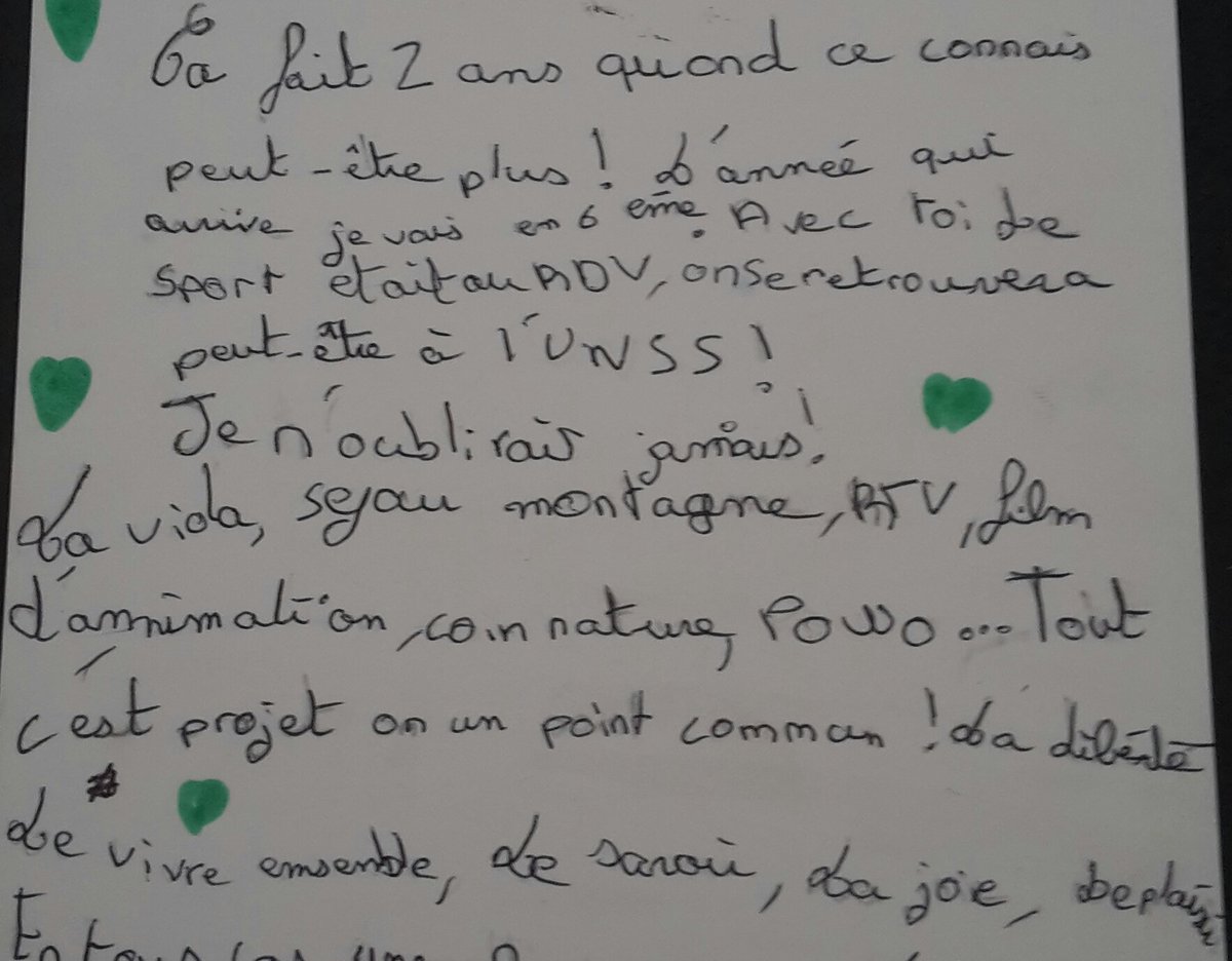 nellydejours's tweet photo. Extraits des lettres ouvertes que nos cm2 nous ont adressé aujourd'hui: "j'ai vécu des aventures collectives inoubliables", "j'ai aimé votre façon de nous accompagner", "je suis prêt pour la 6e." Merci pour ces  mots qui recompensent une belle année avec @VernouxCm et @kreen07 https://t.co/CksKOmc3fV