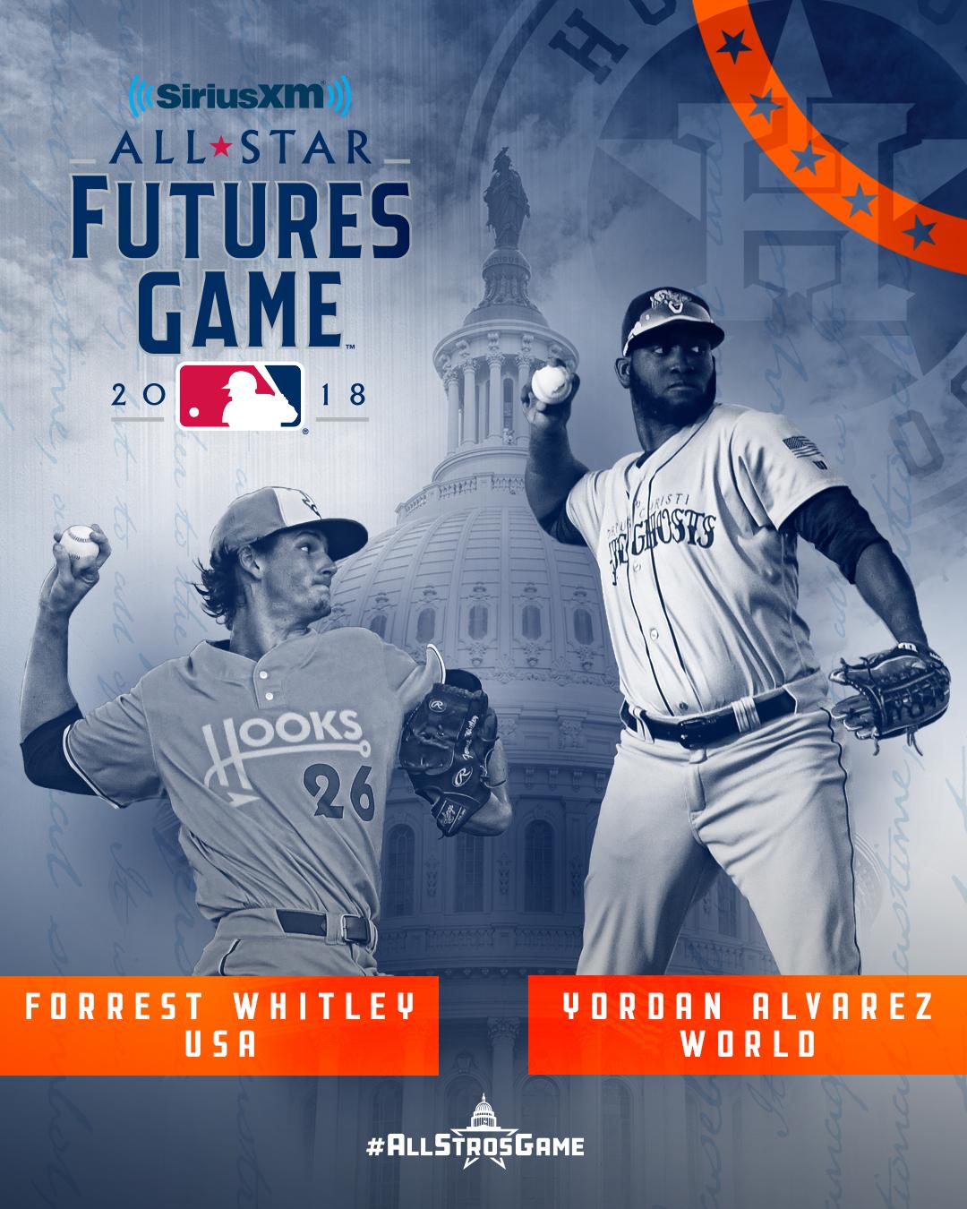 Houston Astros on X: Congratulations to Yordan Alvarez and Forrest Whitley  who will represent the #Astros at the MLB Futures Game in DC!    / X