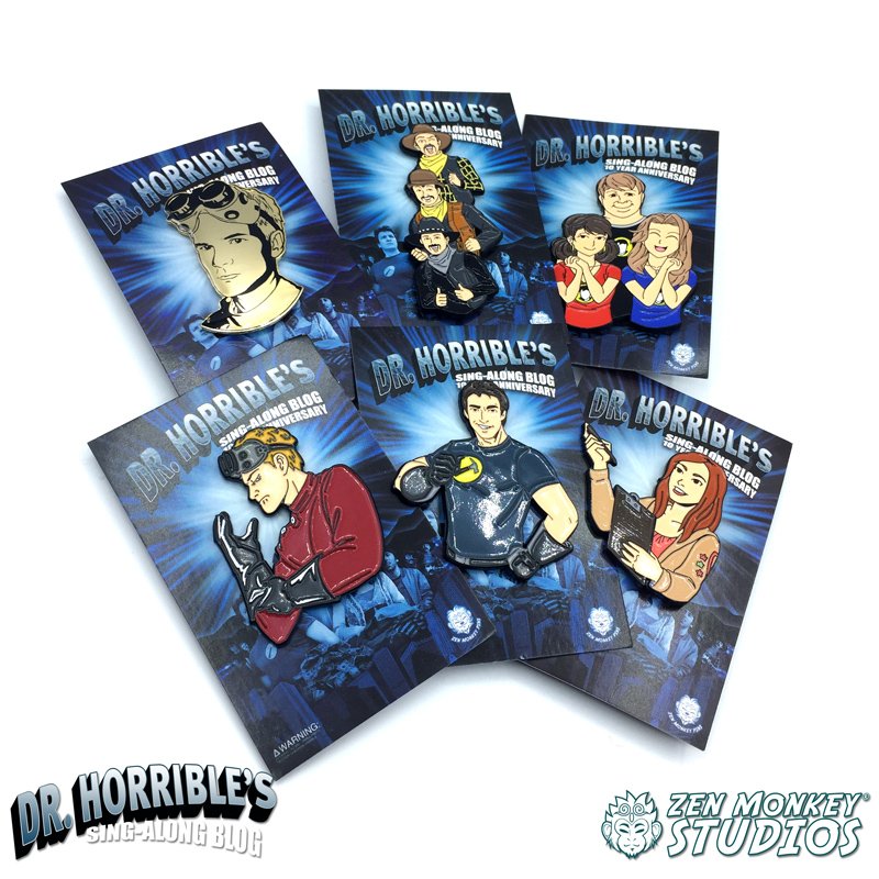 Doctor Horrible Enamel Pins