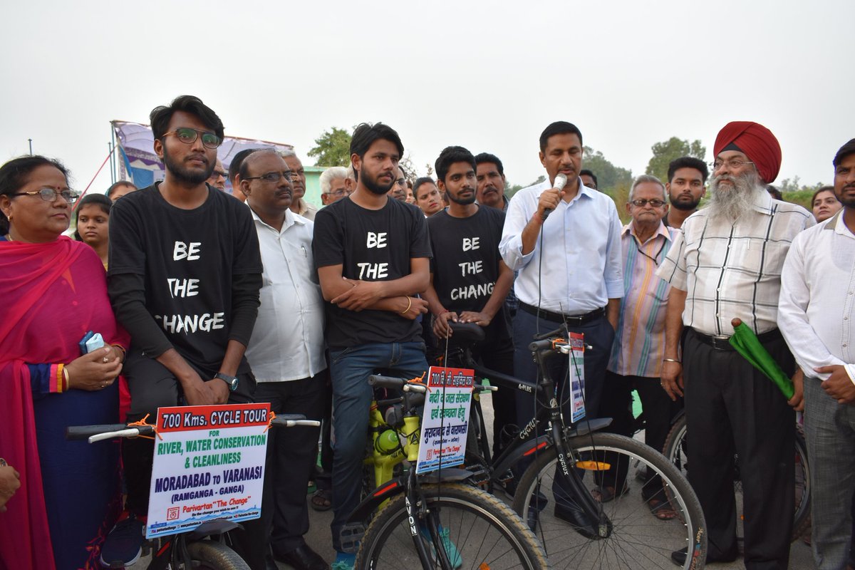 parivartantheng's tweet photo. Flagged-off by District Magistrate Moradabad. #Cycleyatra #700kms
#Moradabadtovaranasi 
@WWF @WWFINDIA @mygovindia @cleanganganmcg @UPGovt @myogiadityanath @drdineshbjp @kpmaurya1 @PIB_India @nitin_gadkari @dr_satyapal @mowrrdgr @ndtv @abpnewstv @thebetterindia https://t.co/RZG3WoatPp