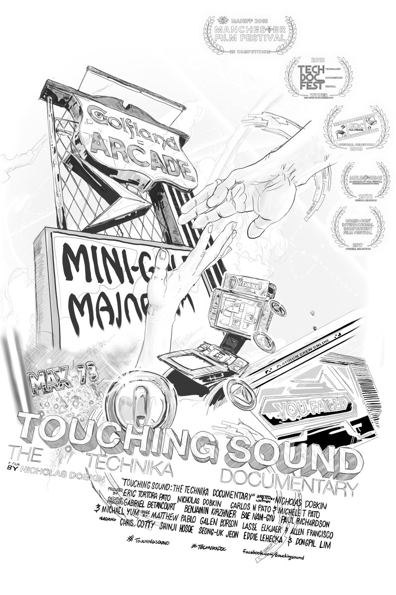 etortorapato's tweet photo. As @MDFFest kicks off their 2018 schedule, it's my pleasure to bring you two brand new updated posters for #TouchingSound the #TechnikaDocumentary, which will be having its Australian premiere as part of the festival this Monday @LoopMelbourne @Densetsu_VII https://t.co/IziNopy9wn