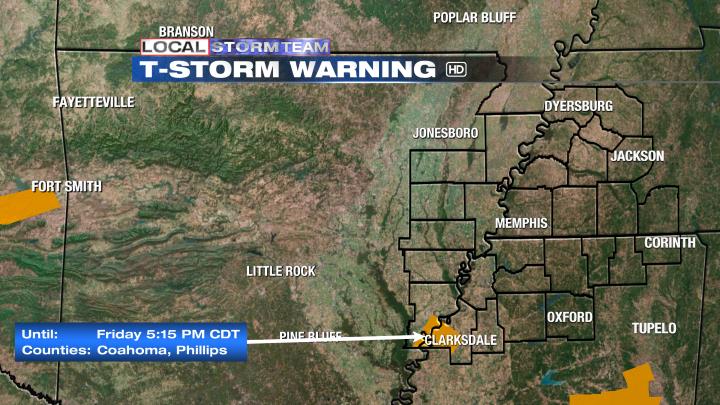 LocalStormTeam's tweet photo. A Severe T-Storm Warning is in effect for the counties below. #localmemphis https://t.co/l0JZi82nAn