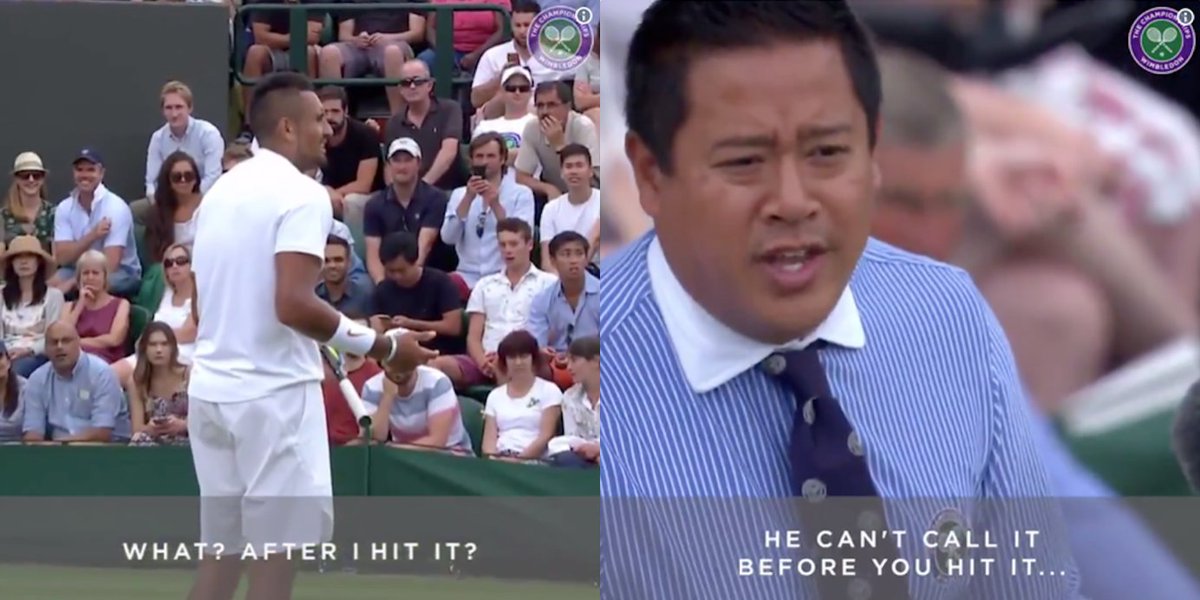 Tennis On Twitter Kyrgios Get Lesson On Foot Fault Rules