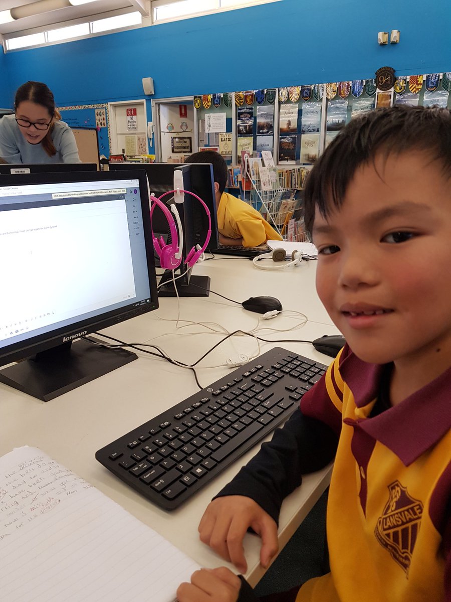 LPSLibrary's tweet photo. 2V writing and sending emails to @oliviavasilev 
They miss you!! @LansvalePS @MarkDiamondLPS https://t.co/grp8pX9Xcp