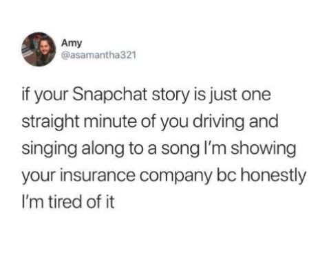 Don't snap and drive folks!