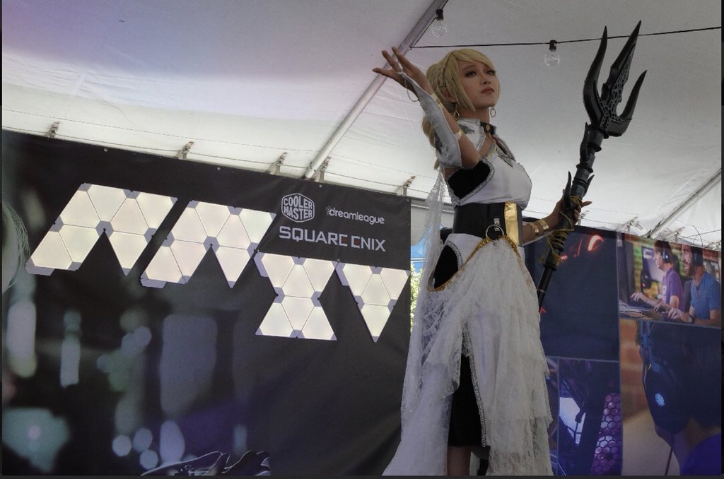 CoolerMasterEXP's tweet photo. Come see cosplayer Arger Yang perform as Lunafreya at 3:30pm and 6:30pm everyday of Anime Expo! #animeexpo2018 #coolermaster #ffxv #squareenix https://t.co/7QOAkMt0SE