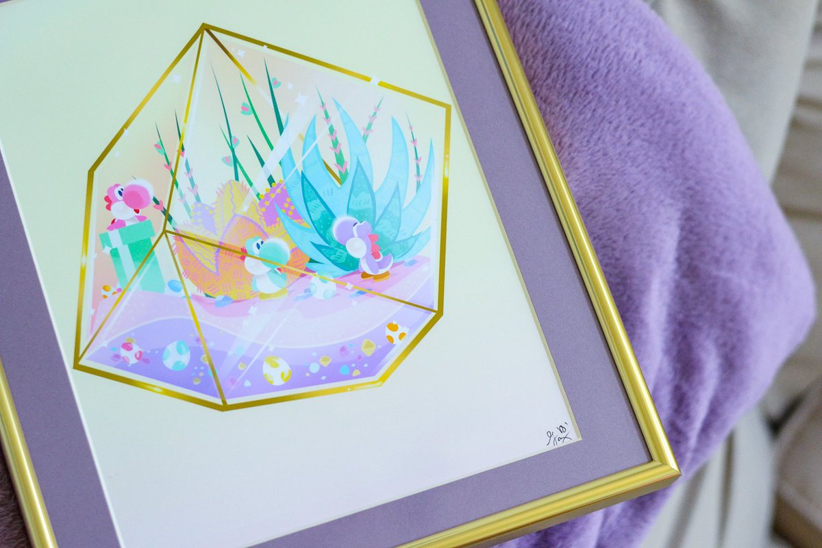 FrameItEasy's tweet photo. How adorable is this Yoshi Terrarium print from @gabbyzapata (in collaboration with @haimeh_ugarte)?! Stay tuned as in a couple weeks @gabbyzapata will be hosting a giveaway on her Instagram page. HINT: you can expect to see one of her fab prints in a #frameiteasy frame! ๐คญ https://t.co/hHtiGUVdmF