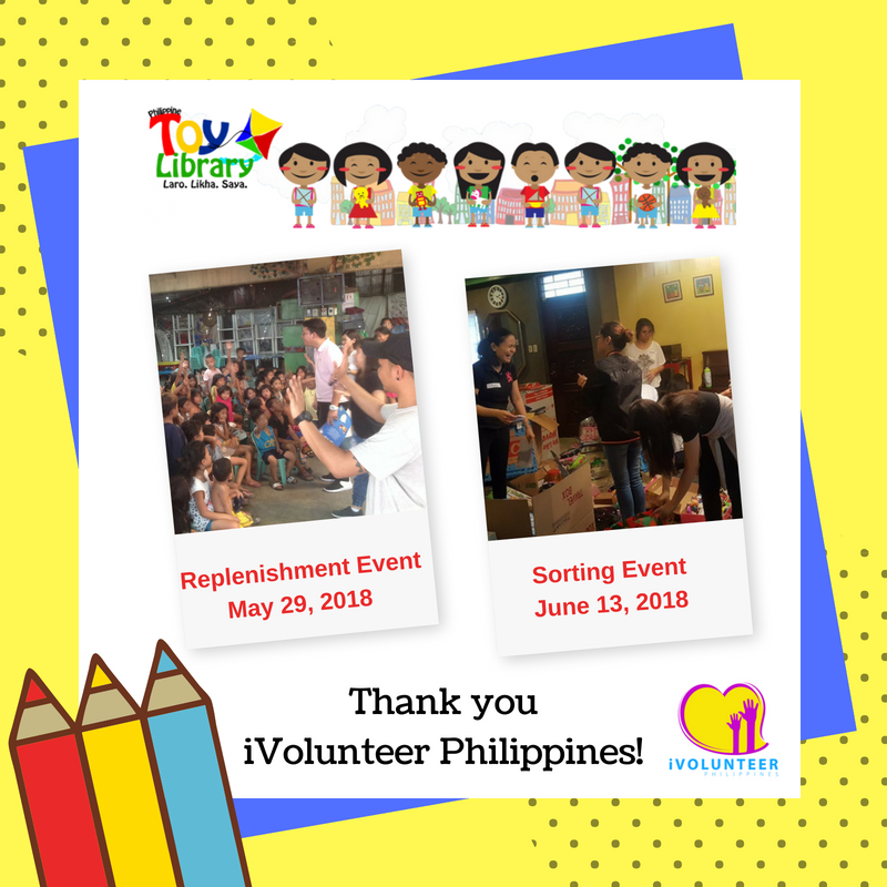 PhilToyLibrary's tweet image. Thank you to @ivolunteerphils for supporting our advocacy of sharing happiness through play. 

We are looking forward for more events in partnership with iVolunteer Philippines! 😊

#LaroLikhaSaya 
#HappinessThroughPlay
#PTLSaysThankYou