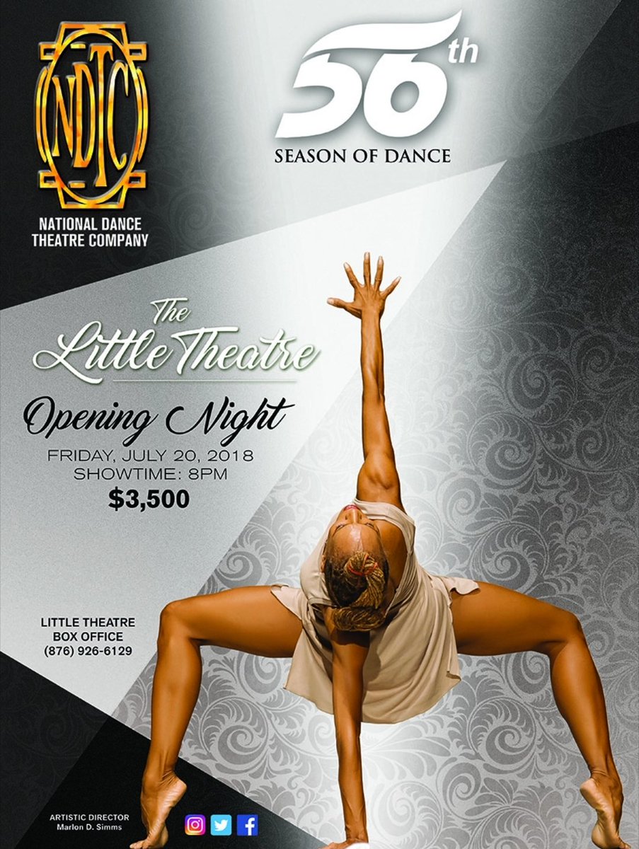 NDTCJAMAICA's tweet photo. The 56th Season of Dance opens Friday, July 20, 2018 at 8 pm followed by Cocktail Reception. Send an email to ndtcjamaica@gmail.com for reservations.

#NDTCdancers #NDTCsingers #NDTCinsta #NDTCon #NDTC56 #NDTCjamaica #NDTC #ilovendtc #Renewal #Continuity https://t.co/MG2uzw59k7