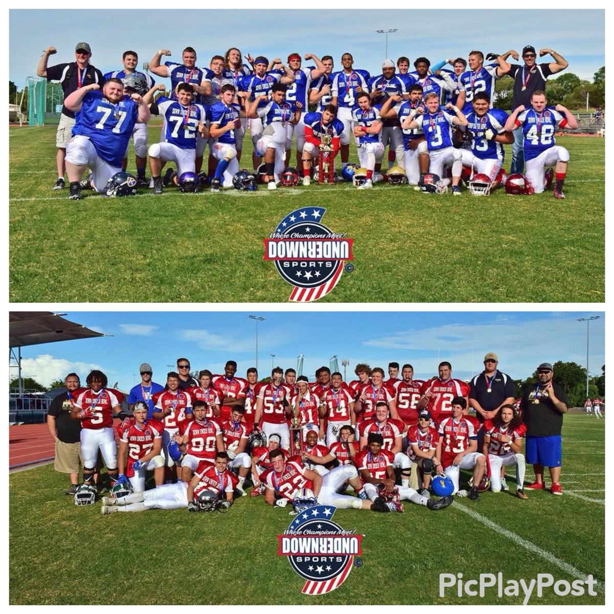 BringitonSports's tweet photo. Team photos from the 2018 Down Under Bowl. With thanks to @DownUnderSports for the π·! #downunderbowl2018 #bringitonsports #downundersports ππ¦πΊπΊπΈπ https://t.co/dxCuF8mkbG