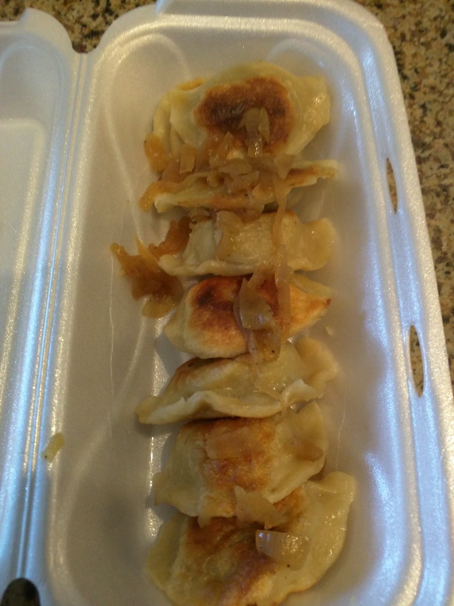 MebPeb's tweet photo. I'm a sucker for pierogis but what a wonderful surprise I had first time trying pickle soup from Eva's Polish Kitchen. #whattodoin772 https://t.co/99ws4m3psv