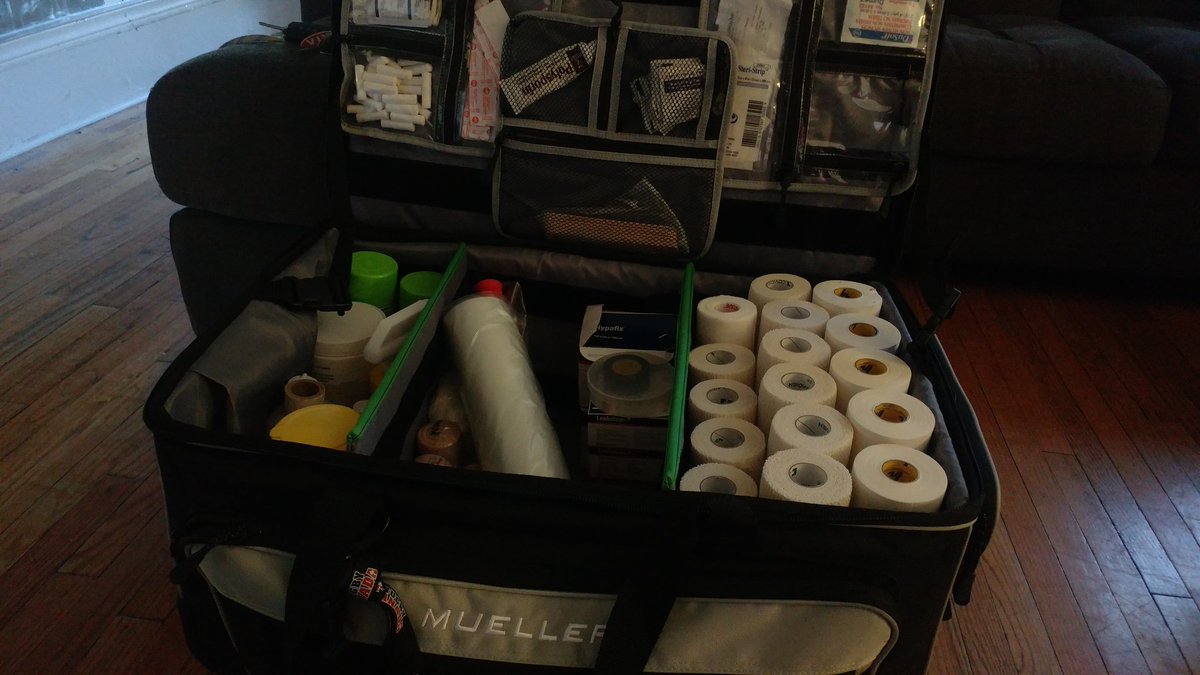 It's Christmas in July! New kit day is the best day. #athletictherapy <a href="/injurypics/">Injury Pic Page</a> #Mueller <a href="/MuellerSportMed/">Mueller Sports Medicine</a> <a href="/SportSideMed/">SportSide Medical</a> #sportsidemedical