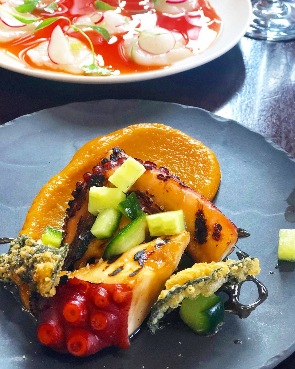 MelSinclairCook's tweet photo. CEVICHE in London✨ 3 different ceviche, grilled octopus, prosecco &amp; a chilli pisco-p31-champagne cocktail 🍸 @cevicheuk https://t.co/JUOvhg6b1q