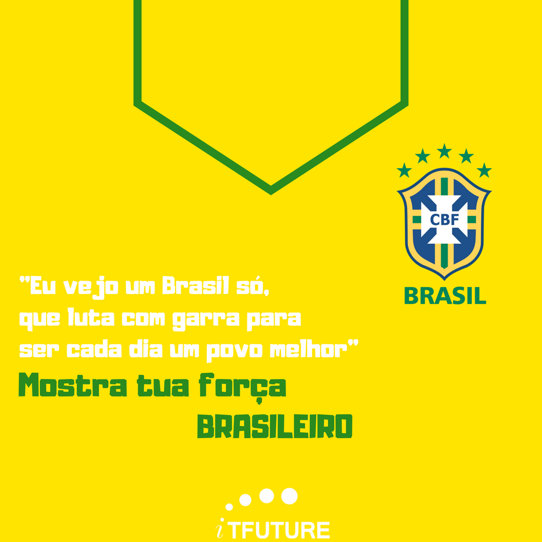 itfuture's tweet photo. Nossa nação é muito mais do que um time de futebol. Que possamos continuar acreditando e fazendo para que nosso país seja cada dia melhor. #orgulhodobrasil #mostratuaforçabrasileiro #itfuture https://t.co/BuLOtojS0S
