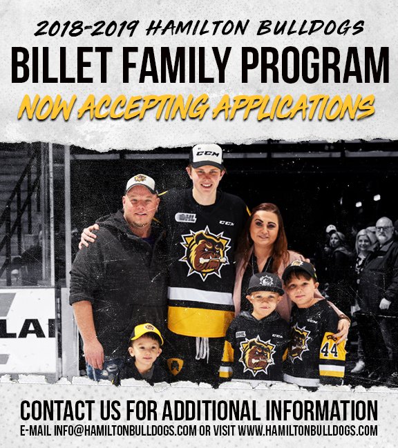 BulldogsOHL's tweet image. Become a Bulldogs Billet Family this season!

Email info@hamiltonbulldogs.com for details.

INFO: hamiltonbulldogs.com/billet-family-…