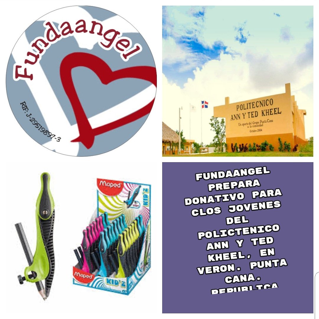 FUNDAANGEL's tweet photo. Fundaangel prepara donativo 50 compas para los jovenes Politecnico A. Y T.kheel. R.D. https://t.co/Wg11oWg3eB