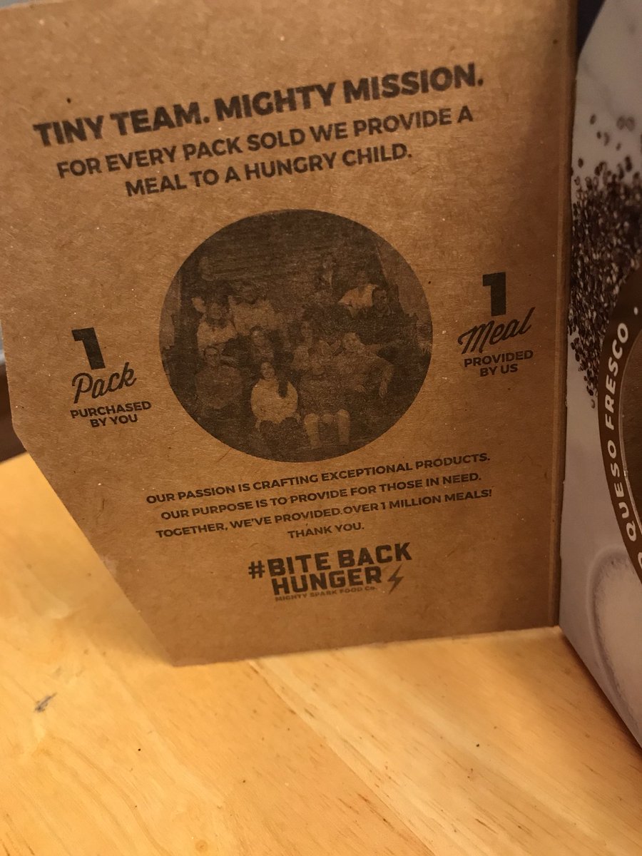 donlan27's tweet image. Tried for free bc I had a coupon, but will definitely be buying more. Delicious food and a great cause mightysparkfood.com/biteback/ #BiteBackHunger What an awesome company 👍