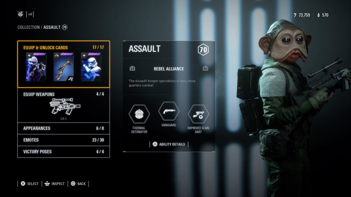 SammyBoiiiYT's tweet image. #2XPweekend has been good to me so far, finally finished the trooper grind 💪 Time to get all the heroes to 40 now 😫#Battlefront2 #Grind