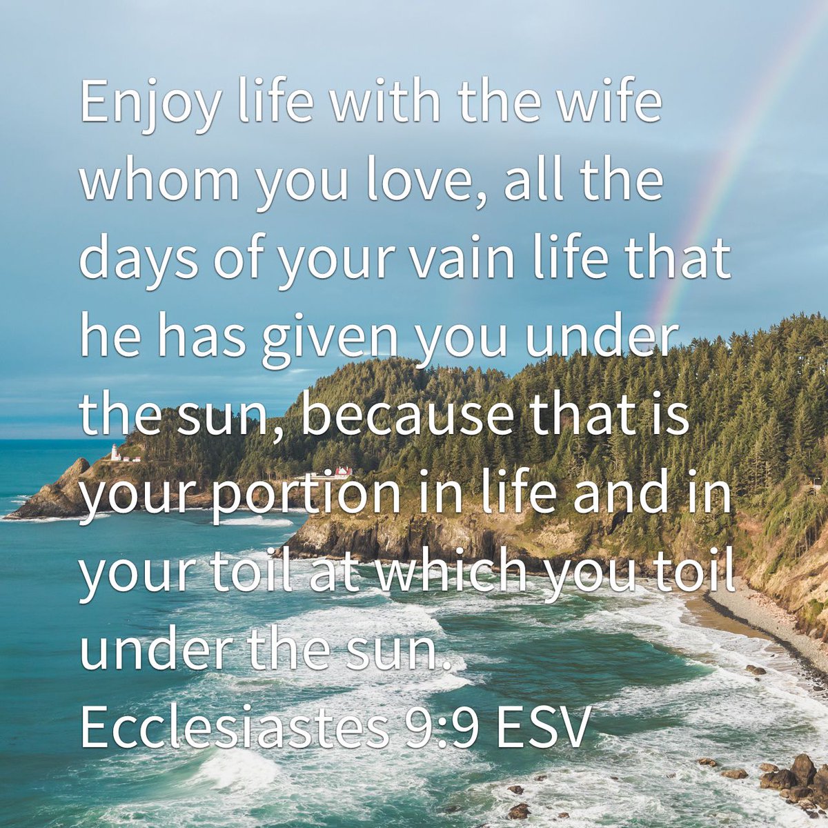 Enjoy life with the wife whom you love, all the days of your vain life that he has given you under t…
bible.com/bible/59/ecc.9…
