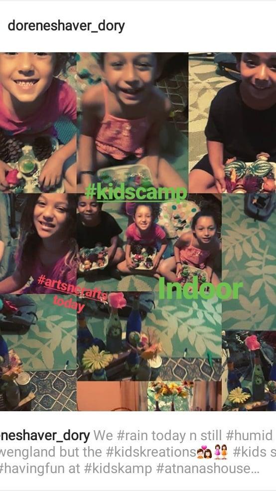 DoreneShaver's tweet photo. #kidkamp at nanas today indoors bc of rain #artsncrafts was fun #kidskreations #kids than #fruitsmoothies yummy https://t.co/O5SjwtFv50