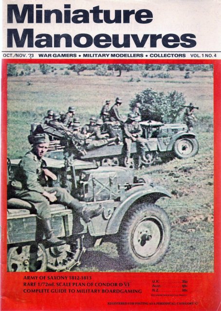 VoltInuOfflclal's tweet photo. Miniature Manoeuvres : The official journal of the Society of Australasian Wargamers, Vol. 1. No. 4 1973 #wargames #wargamers #wargaming #militaryhistory #worldoftanks #WOT #painting #warhammer #tabletop #miniature #models #modeling #miniaturemodeling https://t.co/dr2G2pkRj2 … https://t.co/OAunsipFVS