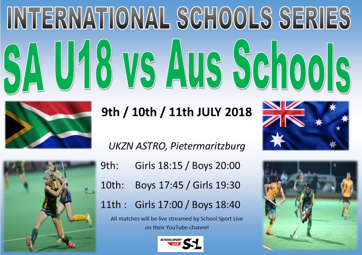 Its just 3 days until the start of the International Schools Series in Pietermaritzburg - right in the middle of all the u16 <a href="/iwyze/">Old Mutual iWYZE</a> Hockey Nationals Action - #gettopmb