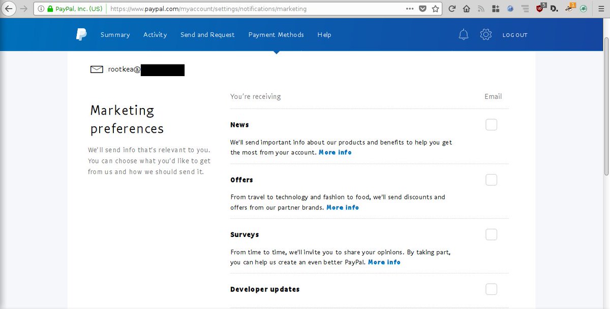 All kinds of updates have been set to "off"