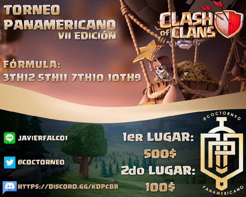 CocTorneo's tweet photo. EMPEZÓ EL PROCESO DE SELECCIÓN DE LOS CLANES PARA LA PRÓXIMA EDICIÓN CON MÁS DE 600 DÓLARES EN PREMIOS!!!!
@Dami_coc @shioNwu @Bayron88COC @nahusb17 @yoelelvi34 @ClashofClansESC @ClashofClans https://t.co/cKHgDDsJF6