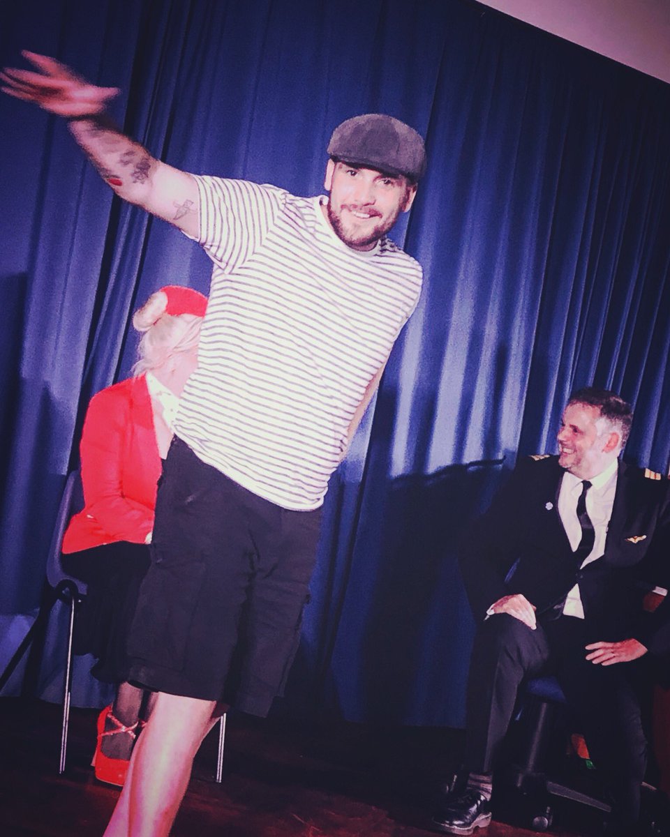 RhythmicalMike's tweet photo. I needed some happiness injection yesterday and this show delivered! The climax was me and @ShonetteBason dancing (in a school in Melton Mowbray) with famous pies with @HYWEL_ROBERTS on the keys! #spreadthehappiness #lovemondays #behappy #selfhelpcomedy #happinessinjection https://t.co/sr0caLsobt