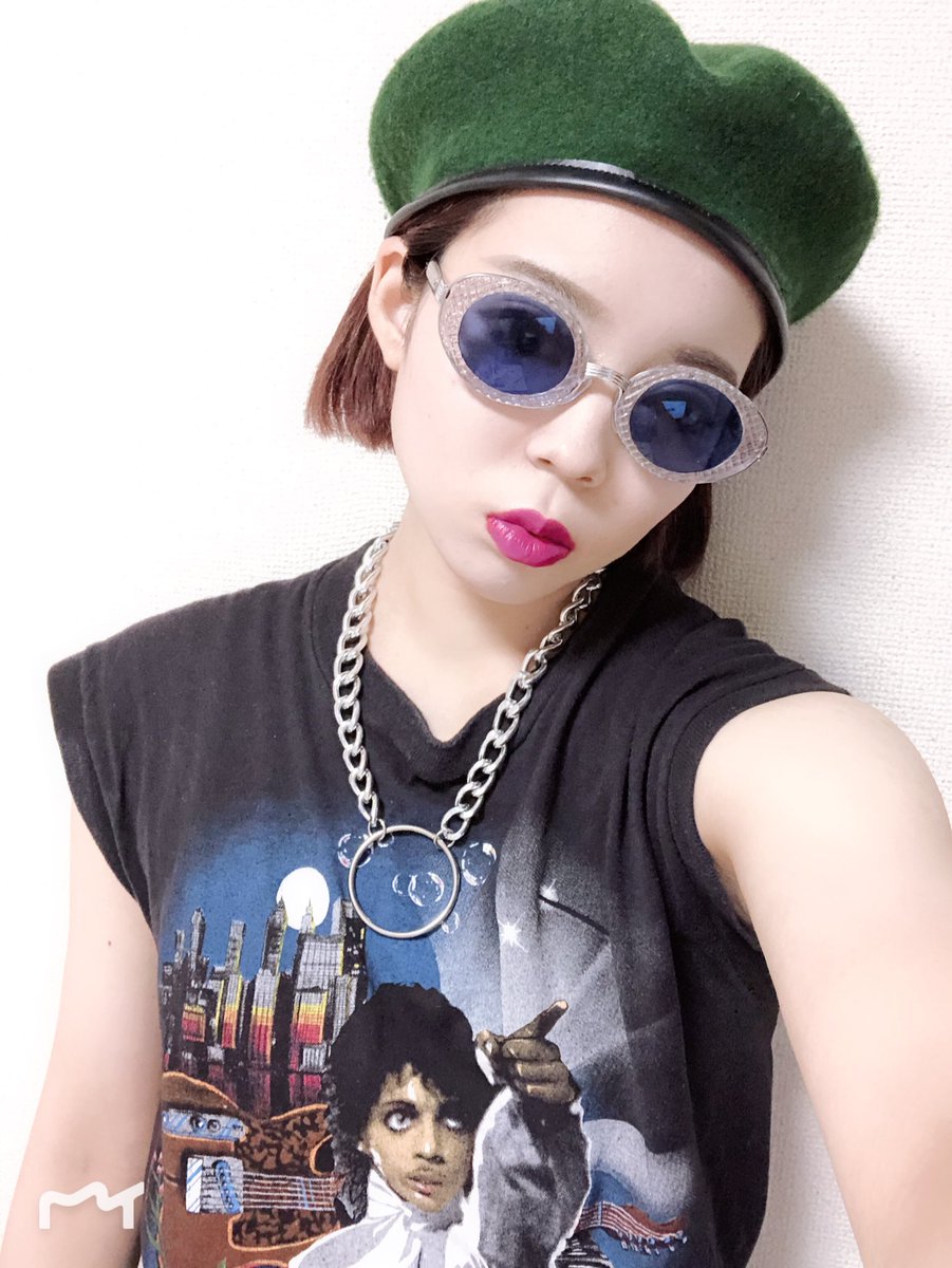 ｸ ﾜ ﾊ ﾗ ﾋ ｶ ﾘ 美容垢 Today S Hikyary Fashion 1985年princeツアーのタンクt ネックレス Wego フランス軍のベレー帽 Codona サングラス オパール お洒落さんと繋がりたい Wego らぶりつ 韓国 オルチャンメディア サンニブ コーデ