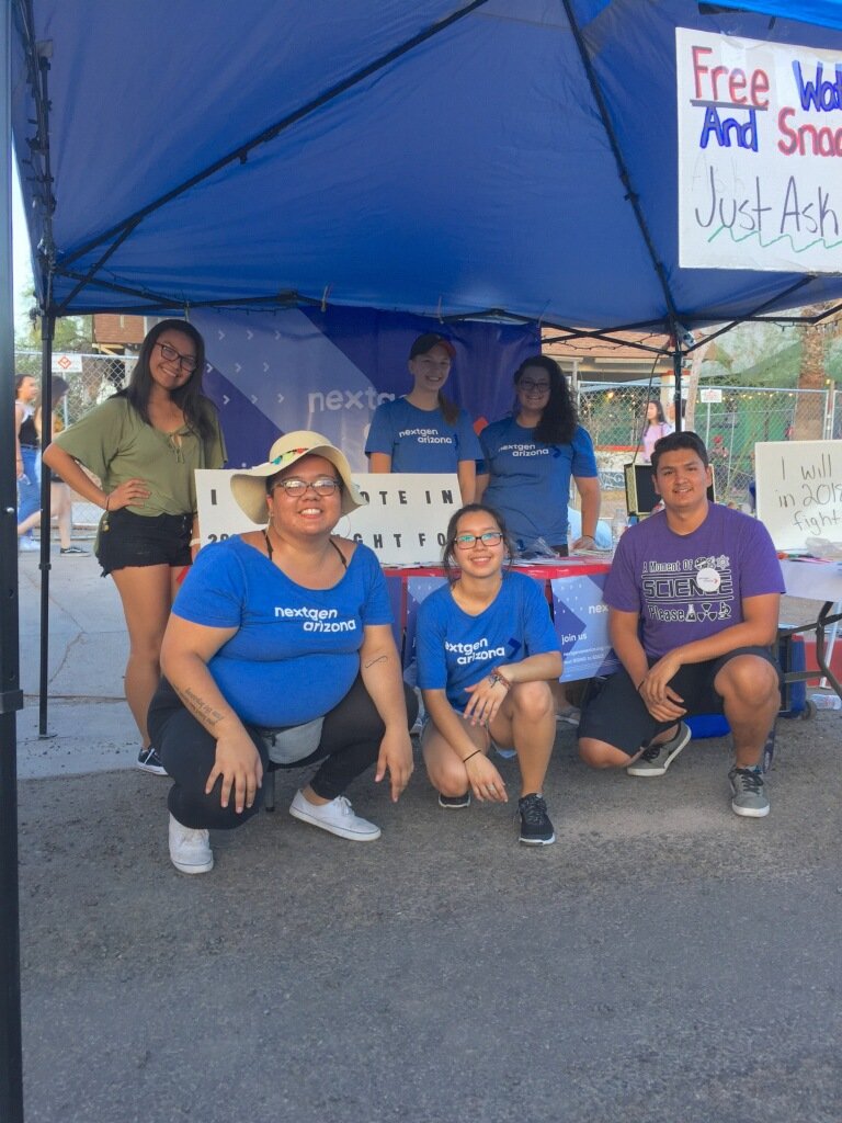 victoriastahl97's tweet photo. NextGen Arizona is out at First Friday in Phoenix, AZ registering young voters. Our team is ready to kill it! #youthvote #nextgenaz @NextGenAmerica https://t.co/BwWWRQou7y