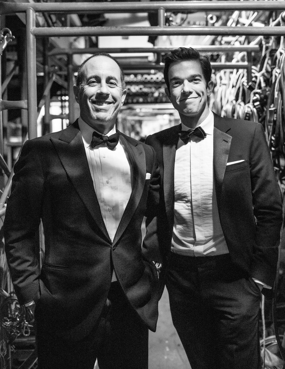 I am on Comedians in Cars Getting Coffee on @netflixisajoke right now! I loved it and was medium relaxed! Here’s me and my hero @jerryseinfeld years ago in tuxes after being turned away from an Eyes Wide Shut type party. Watch!