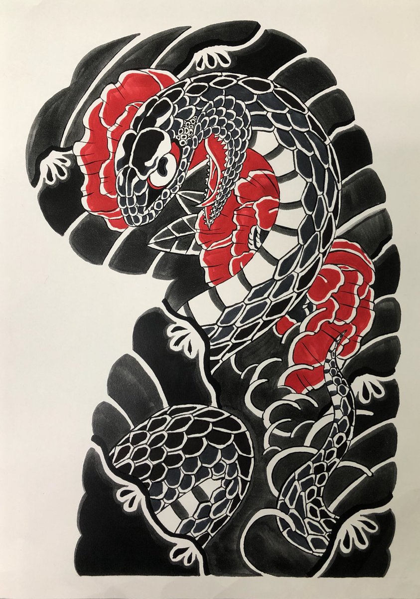 美しい花の画像 50+素晴らしい蛇 イラスト タトゥー