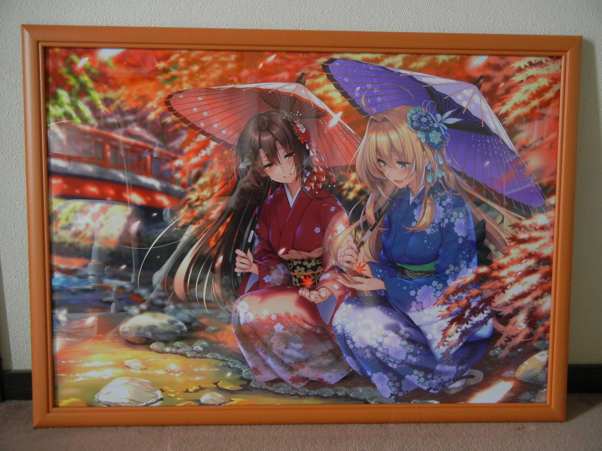ひし型 ピロ水 複製原画「春風」(絵師100人展09) - 通販 - www