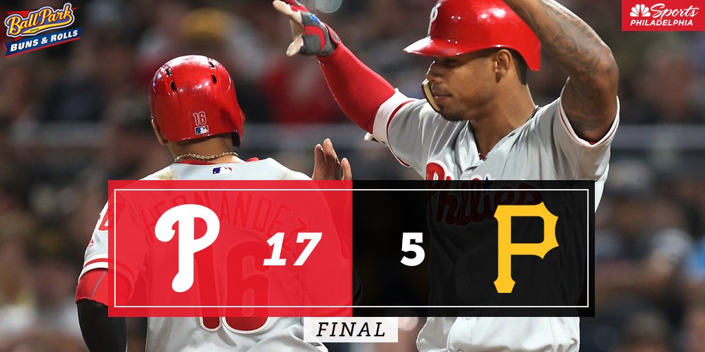 NBCSPhilly's tweet photo. At long last!

The Phillies win the longest 9-inning game in team history! #BallParkBuns https://t.co/WggBhPGPDD