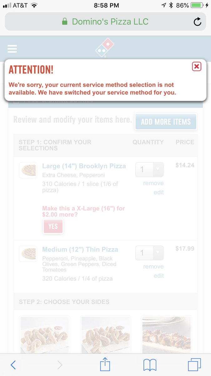 mighty77tech's tweet photo. @dominos it’s great you can deliver to a random hotspot but why can you fix your computers to deliver to my house when I live 1.6miles away. I’m a VP of IT I’m sure I can get someone to fix it! https://t.co/1HstvKI0Bj