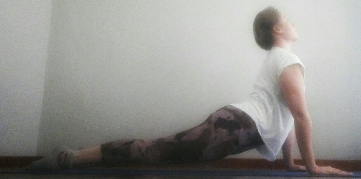 alexalechat's tweet photo. Starting my weekend off just right. A little #yoga at home and then off to the Vegan Goods Market. #upwardfacingdog #SaturdayMorning https://t.co/KR4J0XmVyM