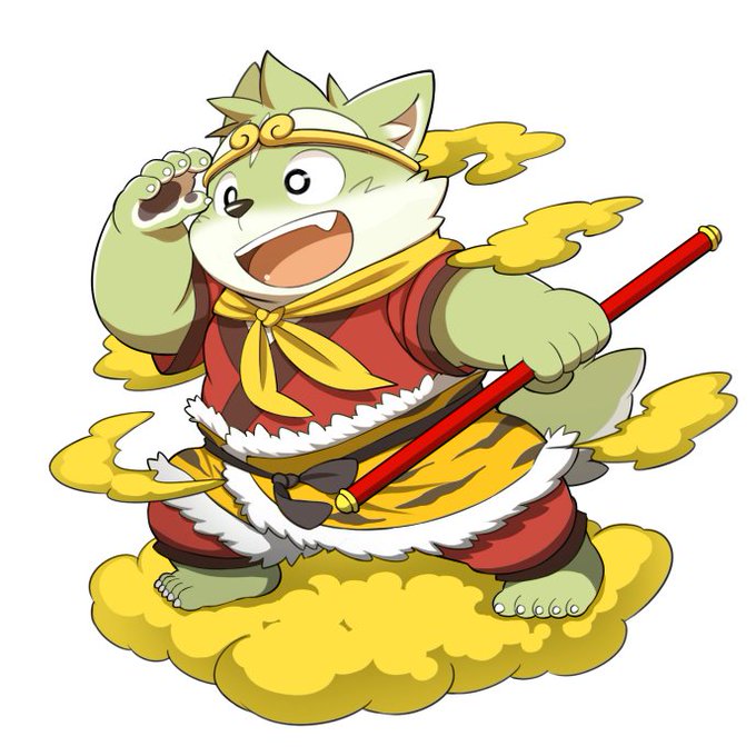獣夏祭グッズ2つめ。表がこの前の悟空ワサビと、裏が通常の忍者衣装ワサビのアクリルスタンドを出す予定だすー。 