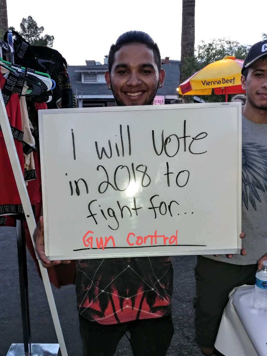 victoriastahl97's tweet photo. This is Gabe, in November he's going to fight for #GunControl, what are you fighting for? @NextGenAmerica #youthvote #nextgenaz https://t.co/SNSmg4hnZh