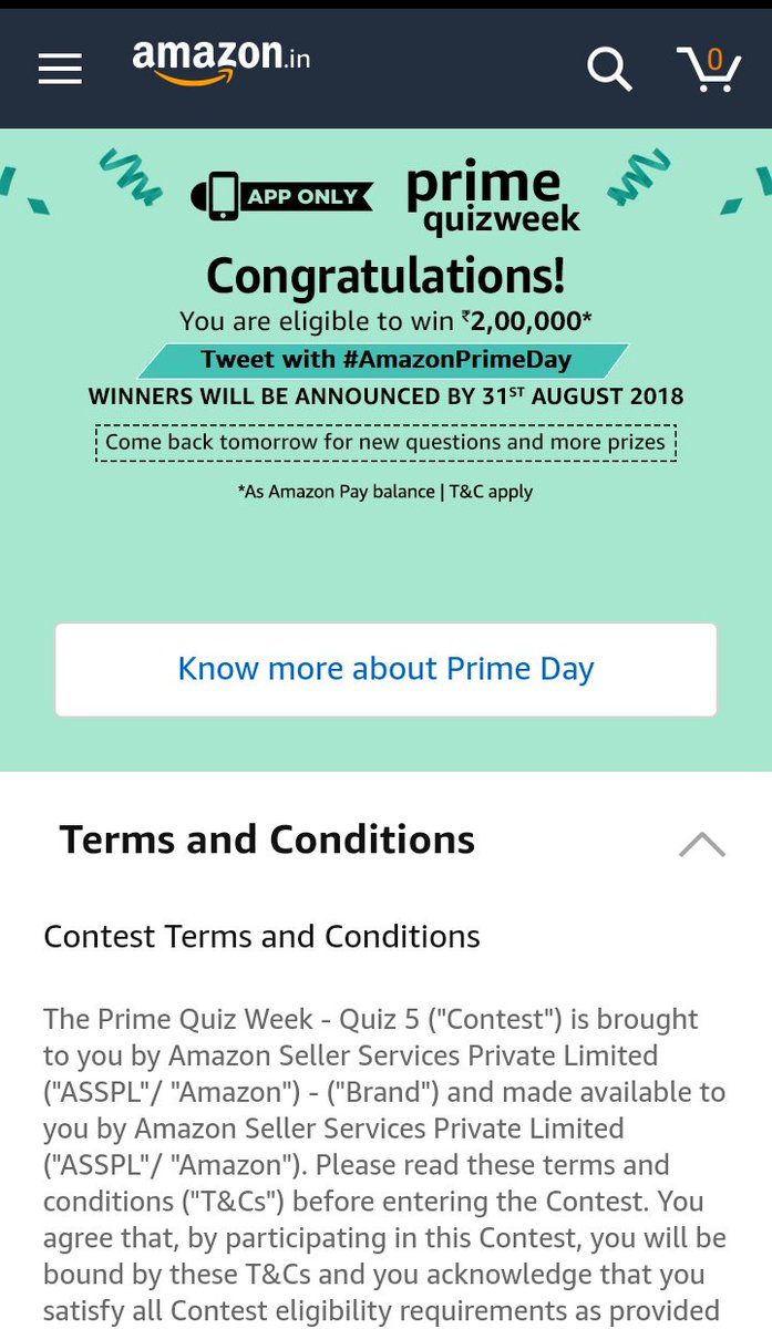 surathsiva53's tweet photo. #AmazonPrimeDay @amazonIN @amazonpay @PiratesOfAmazon let's hope for the best #Contest #contestindia #contestalert https://t.co/ZgoaOfpzaM