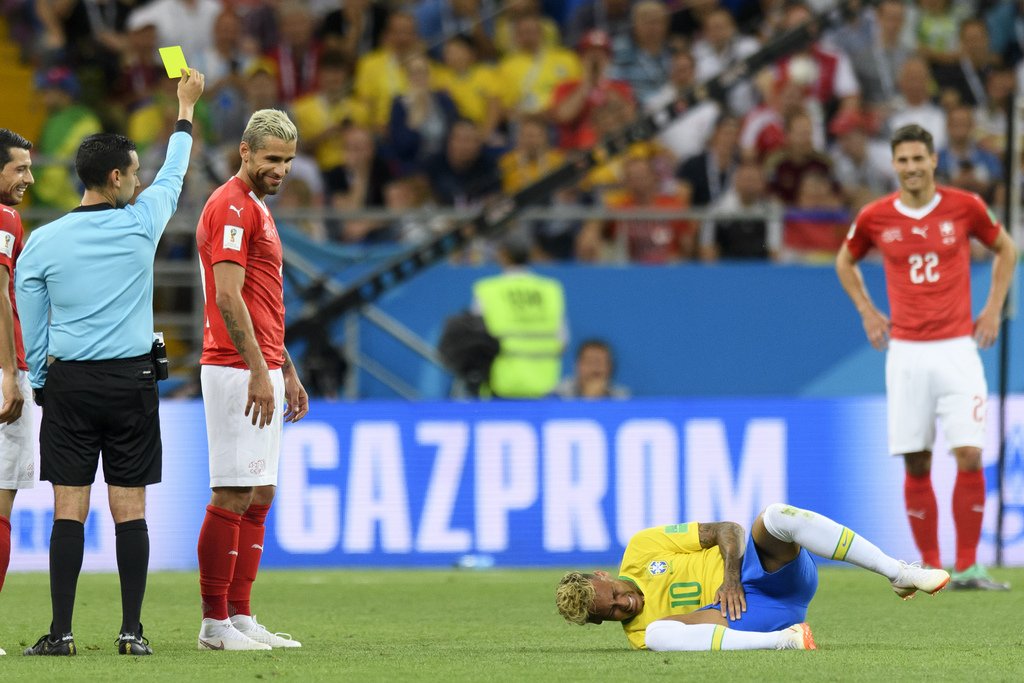 Valon Behrami standing over Neymar &amp; laughing at him for rolling around like a dying duck, while getting booked, is my favorite picture of the WC so far.