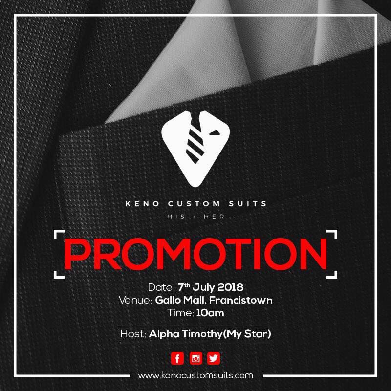 ThoboKerekang's tweet photo. Touchdown Francistown! Here for the @KenoCustomSuits promo at Gallo Mall! #BecauseImageMatters https://t.co/emBrDabF2e