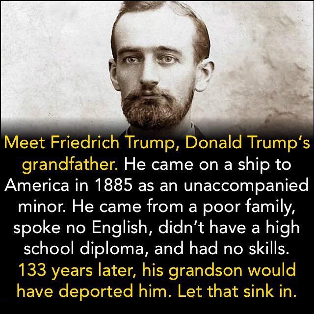 bhensaa's tweet image. His grandson would not have deported him, because he was eastern European and very white. That's the "merit" test trump talks about.
#Immigrantsarehumanbeings #Notanimals #notcriminals #notdrugdealers #notrapists