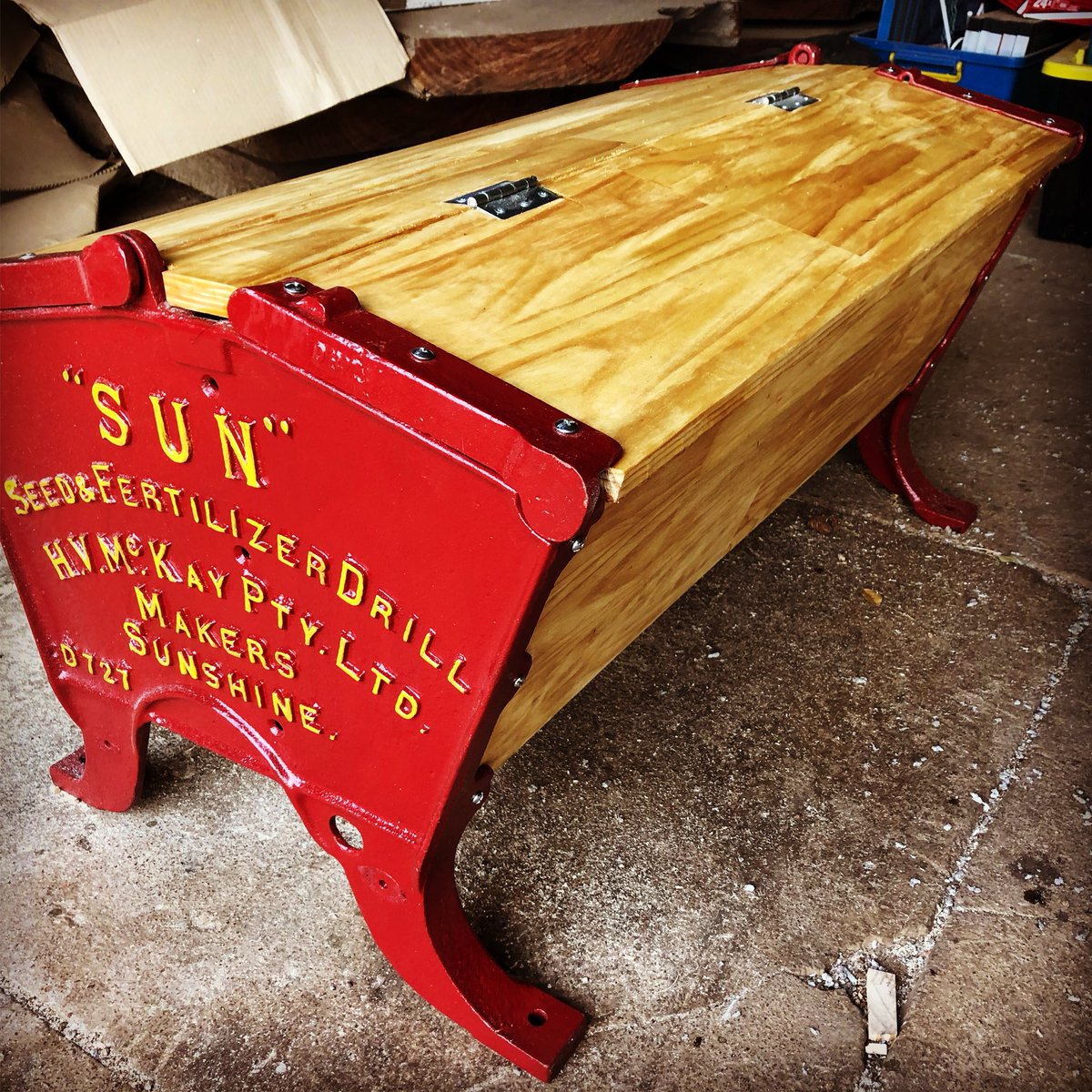 Finished my weekends project. A bit of Broccabruna history preserved. #bootbox @ Wangary, South Australia