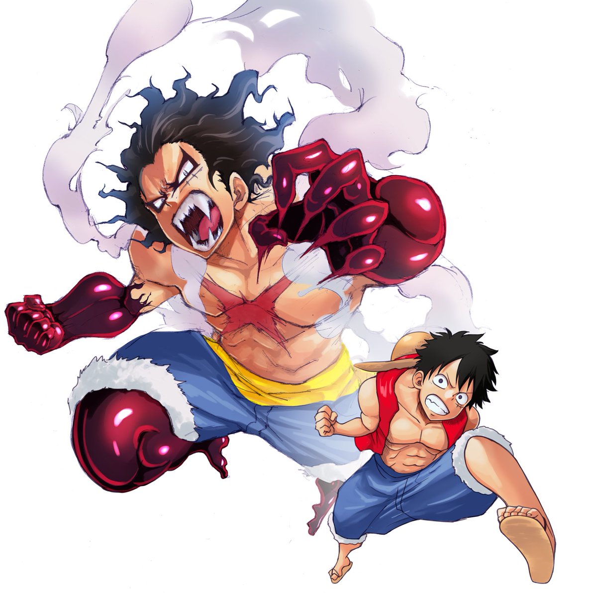 落書き。ルフィも初期と比べると随分見た目が変わりましたね('・ω・`) 