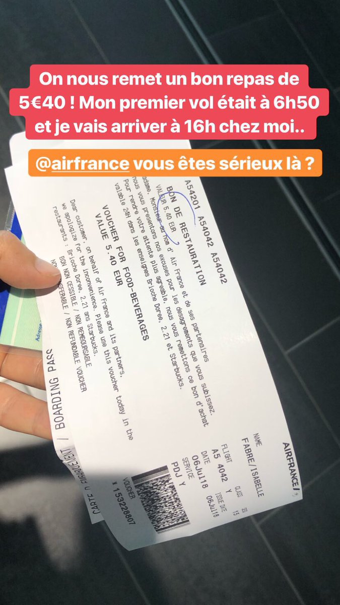 Quand le chauffeur de taxi imposé par <a href="/AirFranceFR/">Air France FR</a> roule à 180km/h !
#Airfrance veut ma peau je crois..  
et le ticket repas de 5€40 au @StarbucksFrance pour me faire un petit dej et un repas de midi, on en parle ?