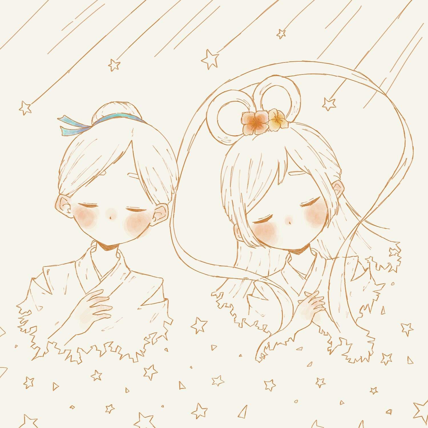 ね あ 七夕 七夕 彦星と織姫 イラスト 星 淡い T Co Wtqucg0wnb Twitter